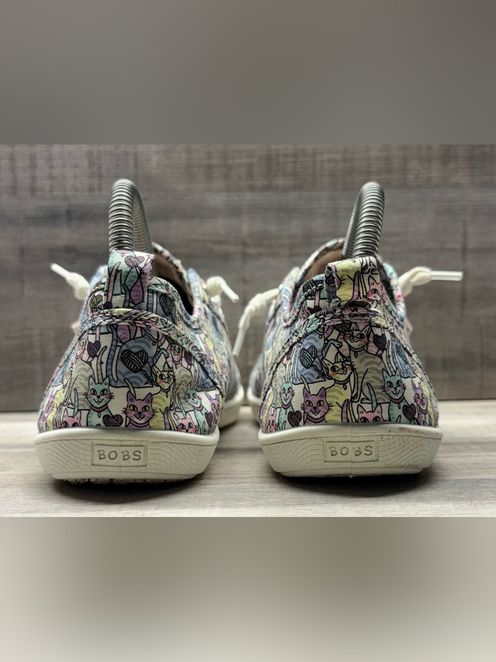 Skechers BOBS B Cute Knitting Hearts Cat Shoes Women’s 8 Memory Foam 114094 - Picture 5 of 8